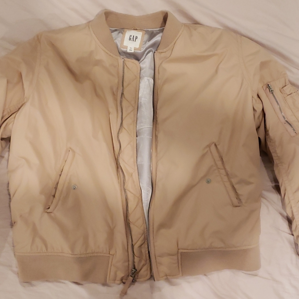 Gap pale pink bomber jacket size xxl